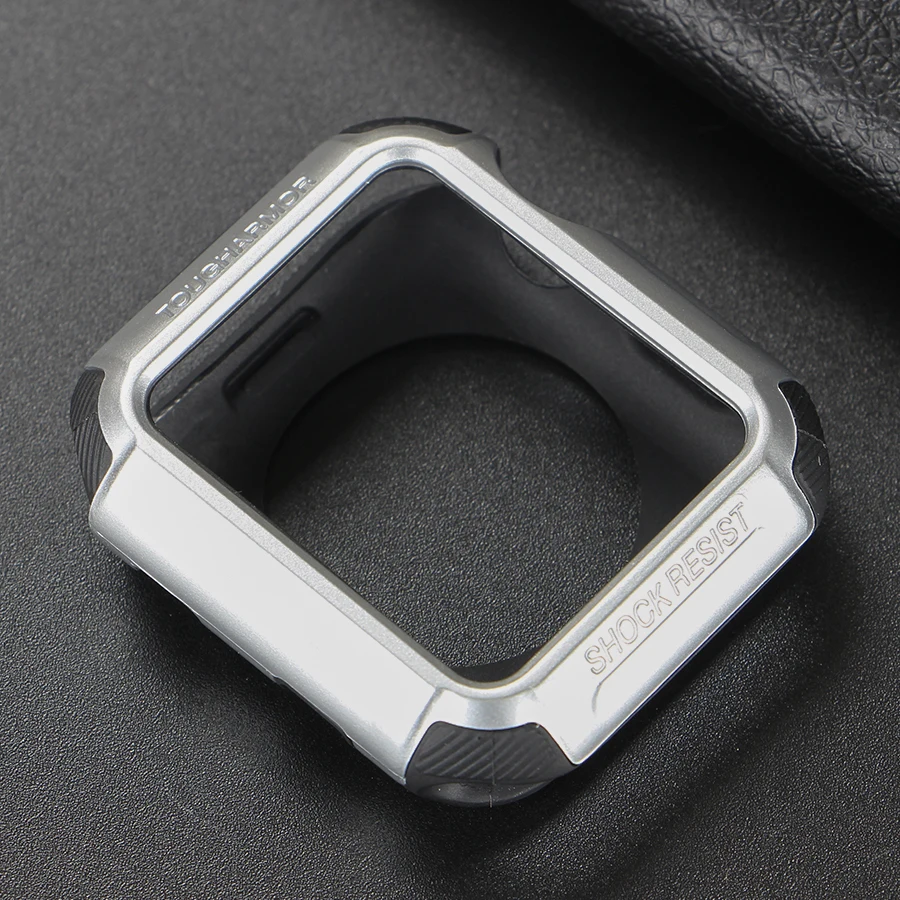 Жесткая Броня 2 в 1 силиконовый чехол для Apple Watch 42mm ПК и силиконовые сплошная