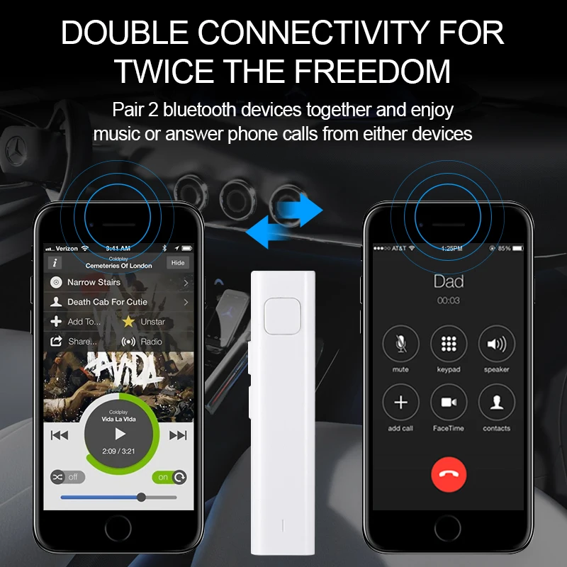 Беспроводной аудиоприемник Bluetooth 4 2 3 5 мм Aux автомобильные комплекты громкой