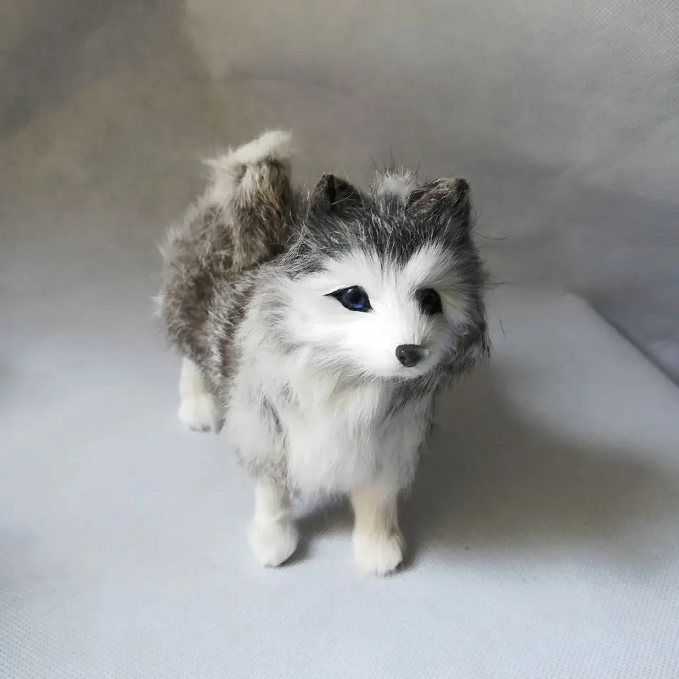 real life toy gray husky model about 17x14cm polyethylene&ampfurs standing dog home decoration props gift h0127 | Игрушки и хобби