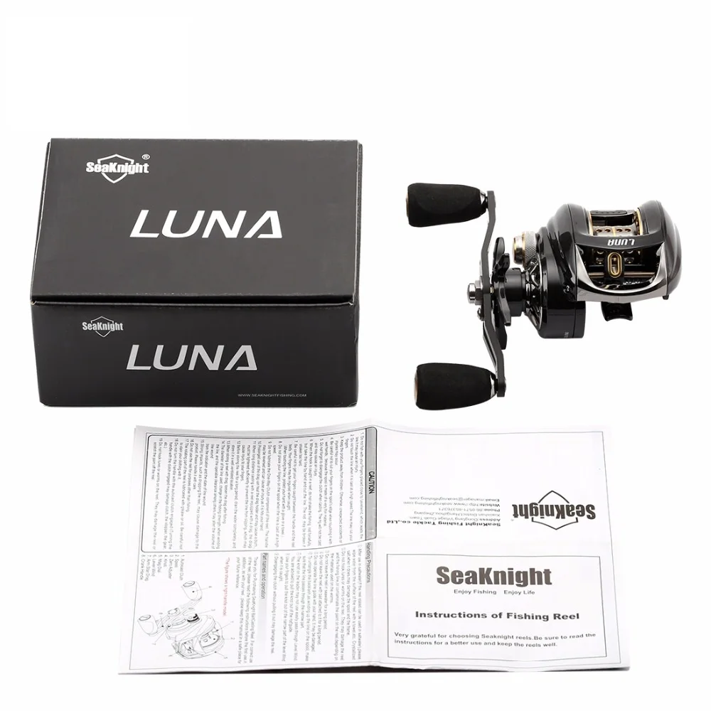 LUNA 7.6:1 Baitcasting Fishing Reel 12BB 5.0kg 151g Super Light Machined Aluminum Spool for Carp | Спорт и развлечения