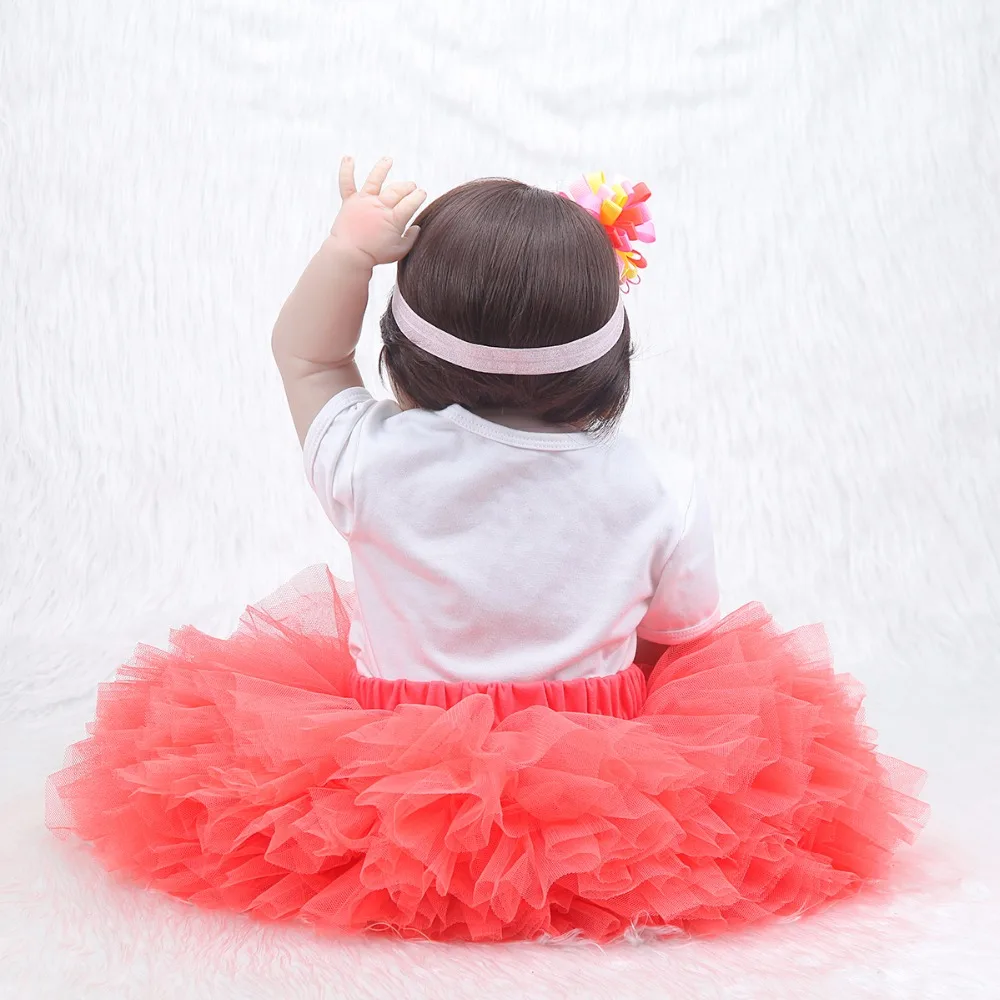 Кукла реборн 22 дюйма мягкий силиконовый с шармом детская Подарочная игрушка