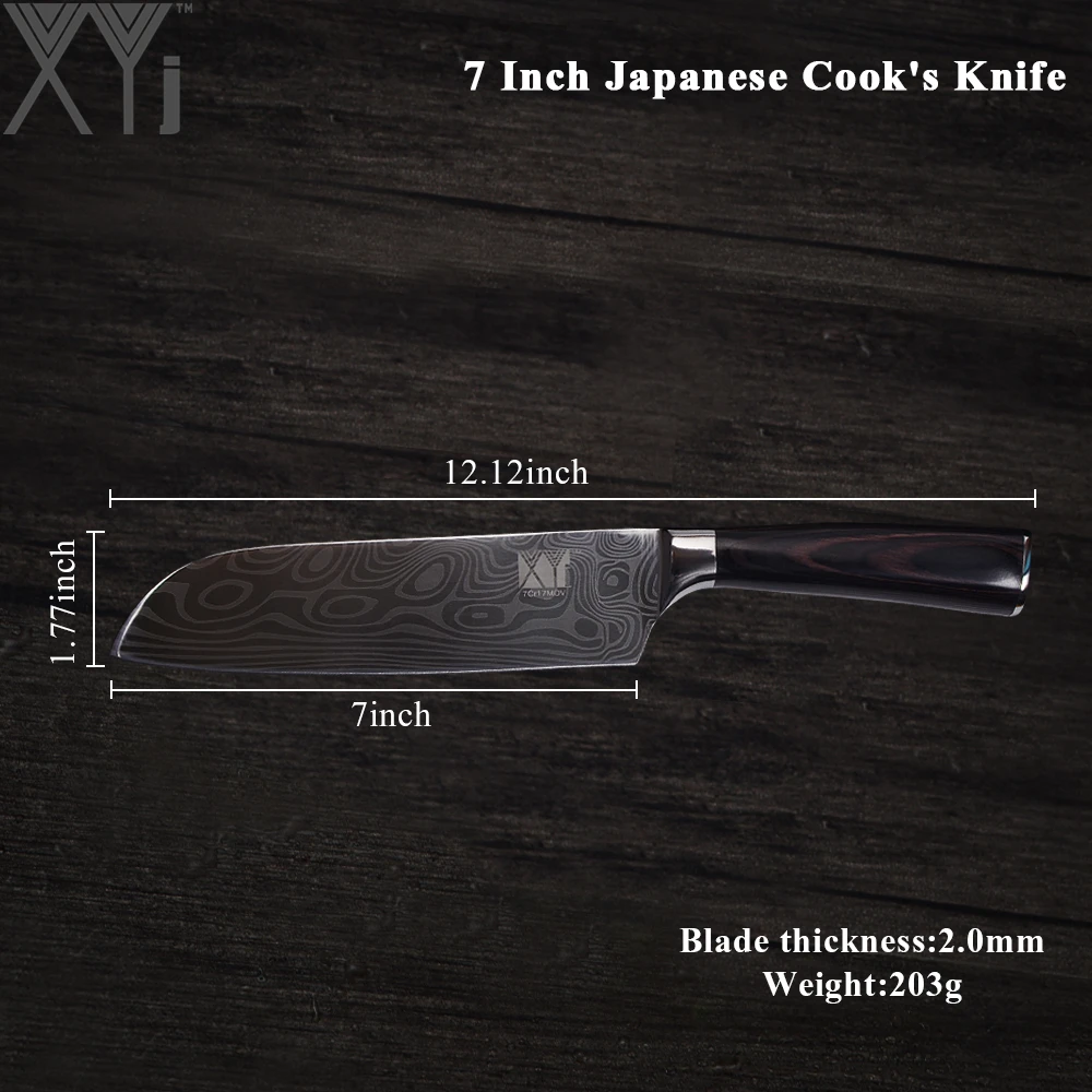 XYj 7Cr17 Double Steel Head Stainless Kitchen Knives 6 PCS Set Fruit Vegetable Meat Cooking Knife Exquisite Kitchenware | Дом и сад