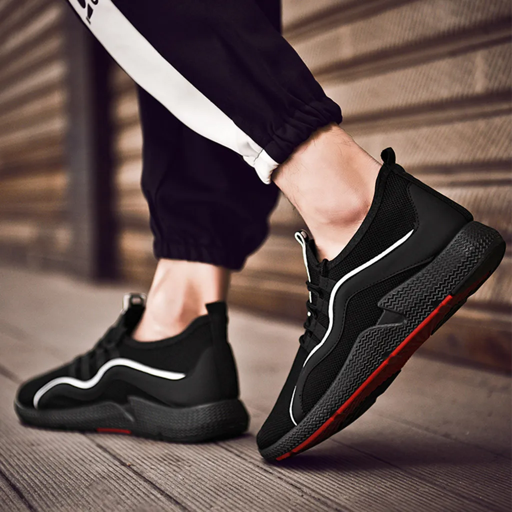 Мужские сетчатые кроссовки SAGACE серые легкие для бега и прогулок