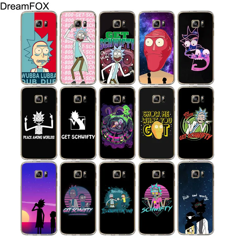 DREAMFOX M493 Rick And Morty Soft TPU Silicone Case Cover For Samsung Galaxy Note S 6 7 8 9 10 10e 11 11e Lite Edge Plus |