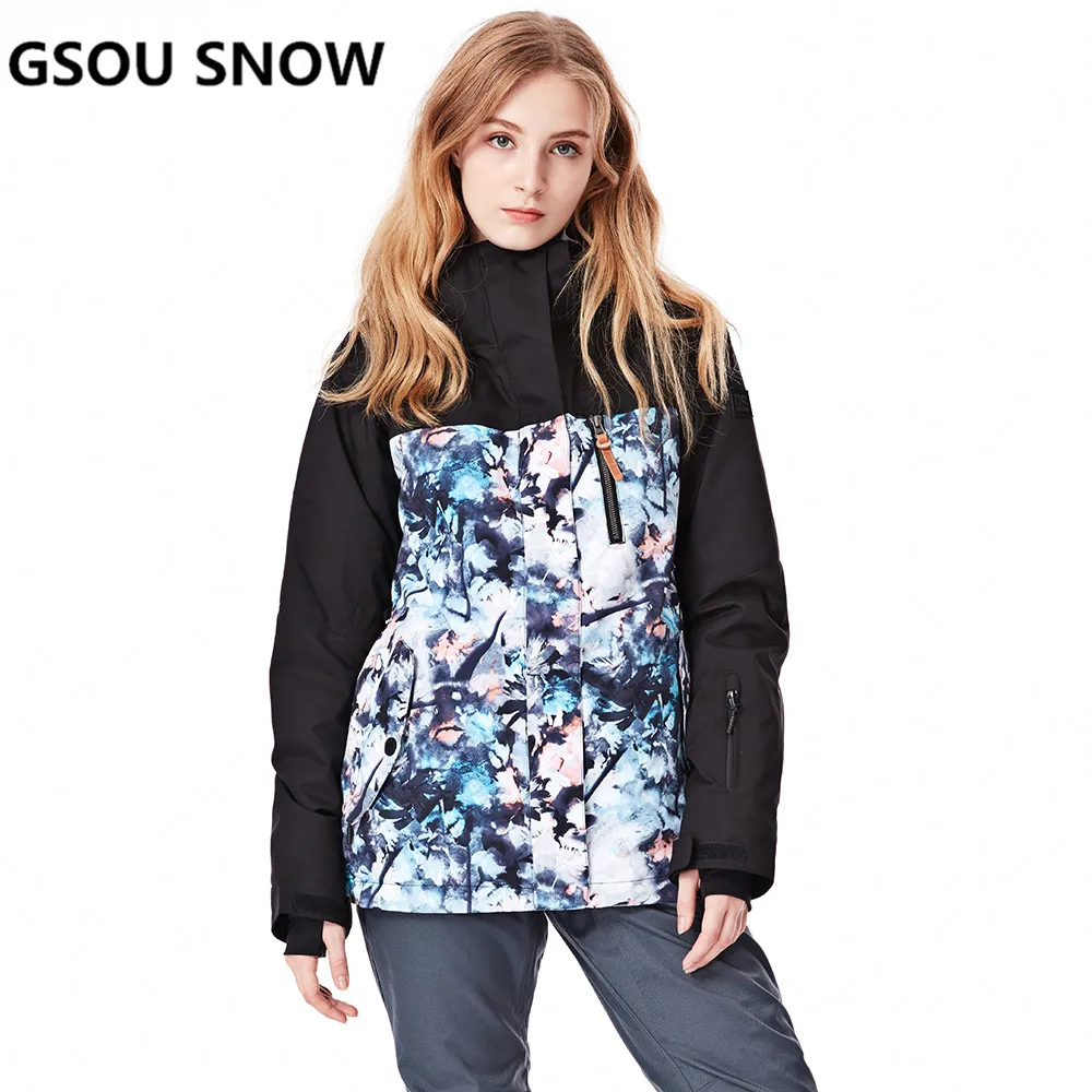 GSOU зимняя новая лыжная куртка женская анти пиллинг для сноубординга