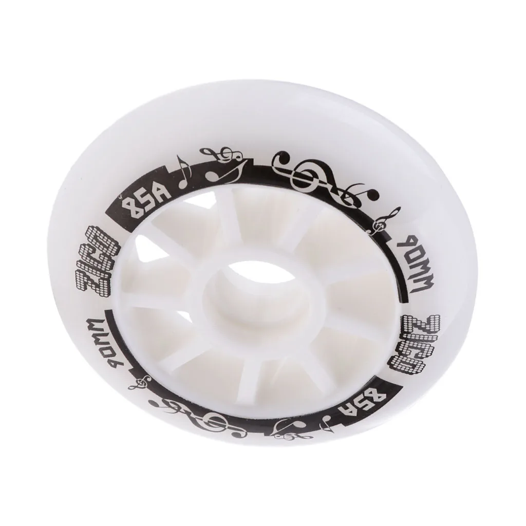 White 90mm 4 цвета Высокое качество PU роликовые коньки запасные скоростные колеса роликовые коньки аксессуары - Цвет: White 90mm