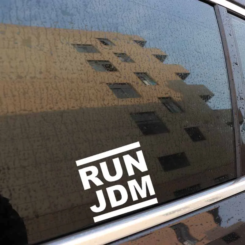 YJZT 13.5X13CM RUN JDM индивидуальная Автомобильная Наклейка Виниловая наклейка
