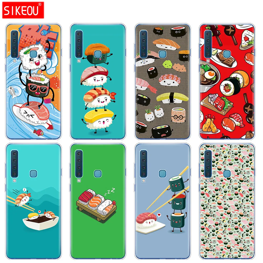 Case For Samsung A50 Galaxy A60 A10 A30 A40 A70 A 50 2019 A9 A7 2018 Japanese cuisine Sushi food | Мобильные телефоны и