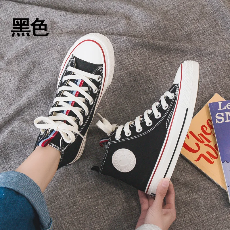 

OLOME New 2019 Spring Shoes Women Sneakers Flat Heel Casual Canvas Shoes