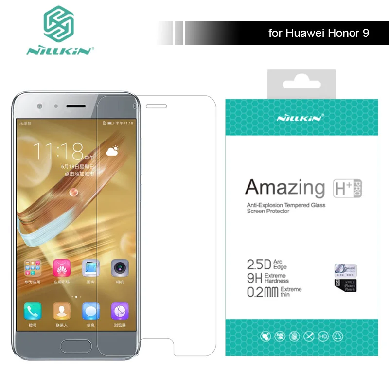 Закаленное стекло для Huawei Honor 9 Nillkin 9H Amazing H / + Pro 5 15 дюйма Защита экрана 7 8 Nilkin|tempered