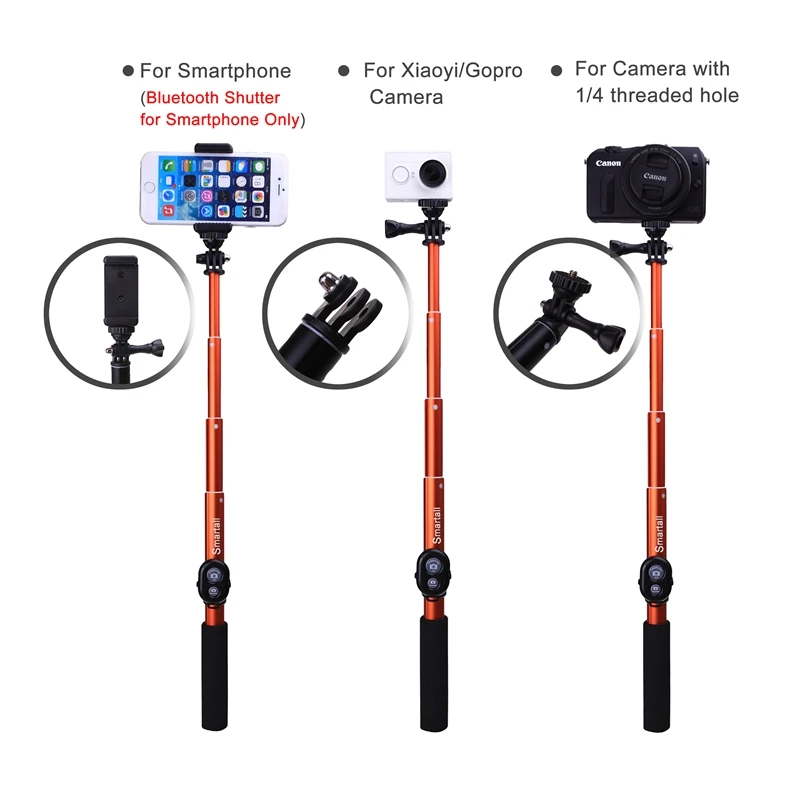 Наборы для селфи Smartall: bluetooth камера с затвором + 39 &quotмонопод Gopro Палка Samsung S7 Edge NOTE S6