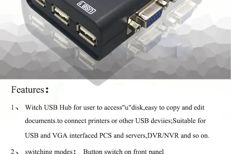 IT-well 4 порта KVM переключатель управления 4 ПК Хост 1 Набор USB клавиатура мышь и VGA монитор мульти ПК управление оригинальным кабелем