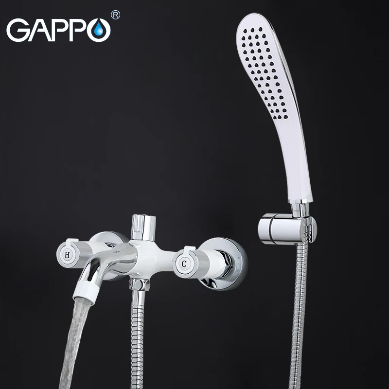 

GAPPO белый смеситель для ванны, смеситель для ванны, латунный смеситель для раковины, настенный водопад, смесители для ванны