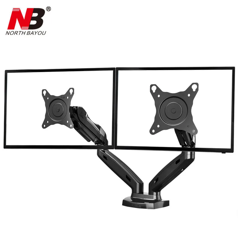 NB F160 газовая пружина 360 градусов настольный 17 &quot 27&quot двойной держатель монитора
