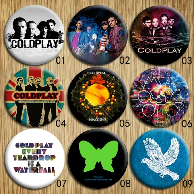 Английская рок группа Coldplay Сувенирный значок Los Unidades Кристофер Мартин жестяная