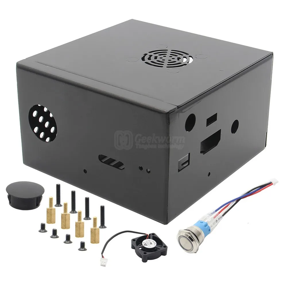 Raspberry Pi 3 Model B+ Plus mSata/M.2 NGFF/NVME металлический чехол/корпус+ охлаждающий вентилятор+ блок питания для X850 X860 X870 Rock64