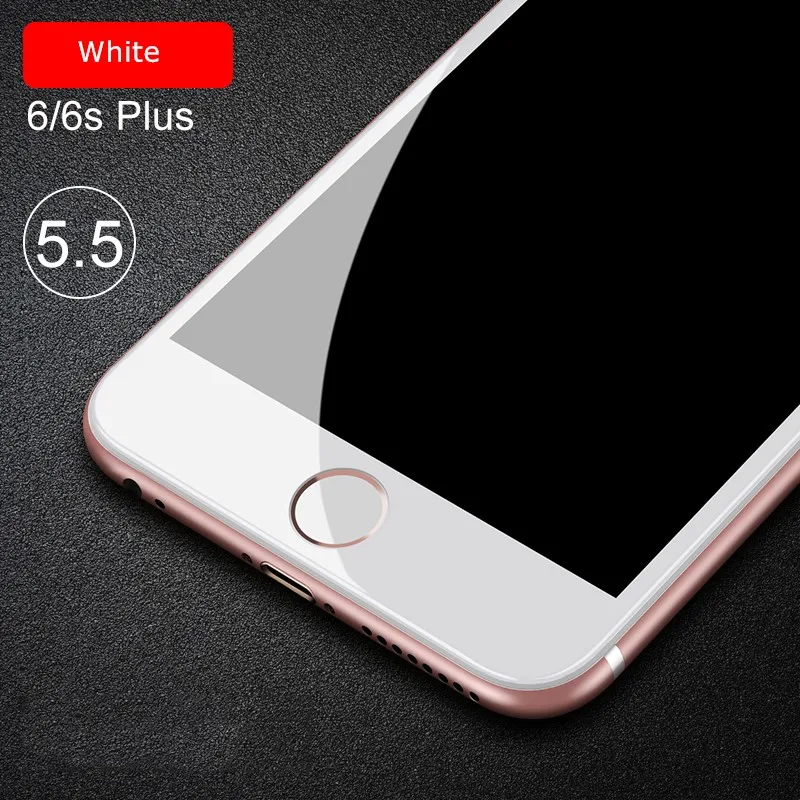 GUSGU 9H 3D изогнутое Полноразмерное покрытие из закаленного стекла для iPhone 6 6s защита экрана анти-пип пленка для конфиденциальности для iPhone 6 6s plus - Цвет: i6 6s plus white