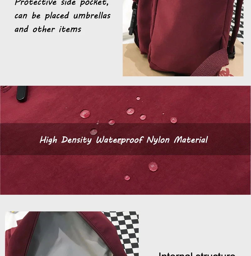 DCIMOR New waterproof nylon Women Backpack Large capacity Schoolbags for Teenage girls Travel Backpack Fashion Book Bag Mochila