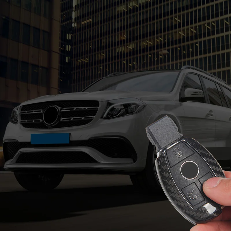 Автомобильный чехол для ключей из углеродного волокна для Mercedes benz W212 W205 GLC GLE GLS CLA A C E класс автомобильный чехол для ключей