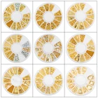 Художественные талисманы для ногтей украшения Золотой Металл поставка гвоздей шпилек 3D Звезда Луна заклепки камни для нейл-арта украшения