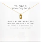 У вас есть кусок моего сердца, ожерелье с золотым наконечником, цепочка до ключицы, массивное ожерелье, женская бижутерия D091