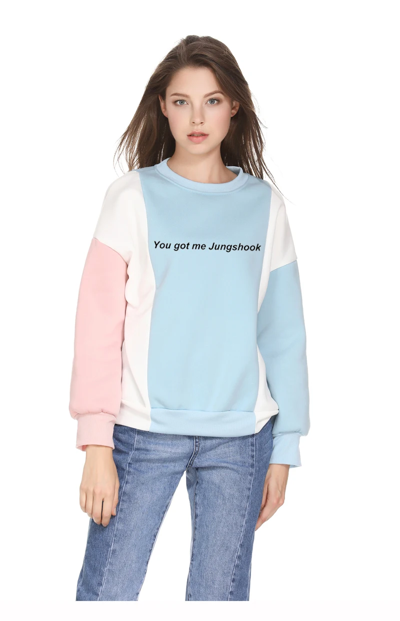You got me jungshake, женские толстовки, свитшоты, повседневные, свободные, Harajuku, комбинированная верхняя одежда, Корейская, Bangtan, для мальчиков, Kpop, плотная одежда