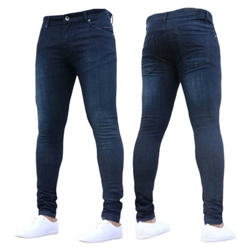 2019 Европа и США повседневные взрывов мужские зауженные джинсы хит сезона