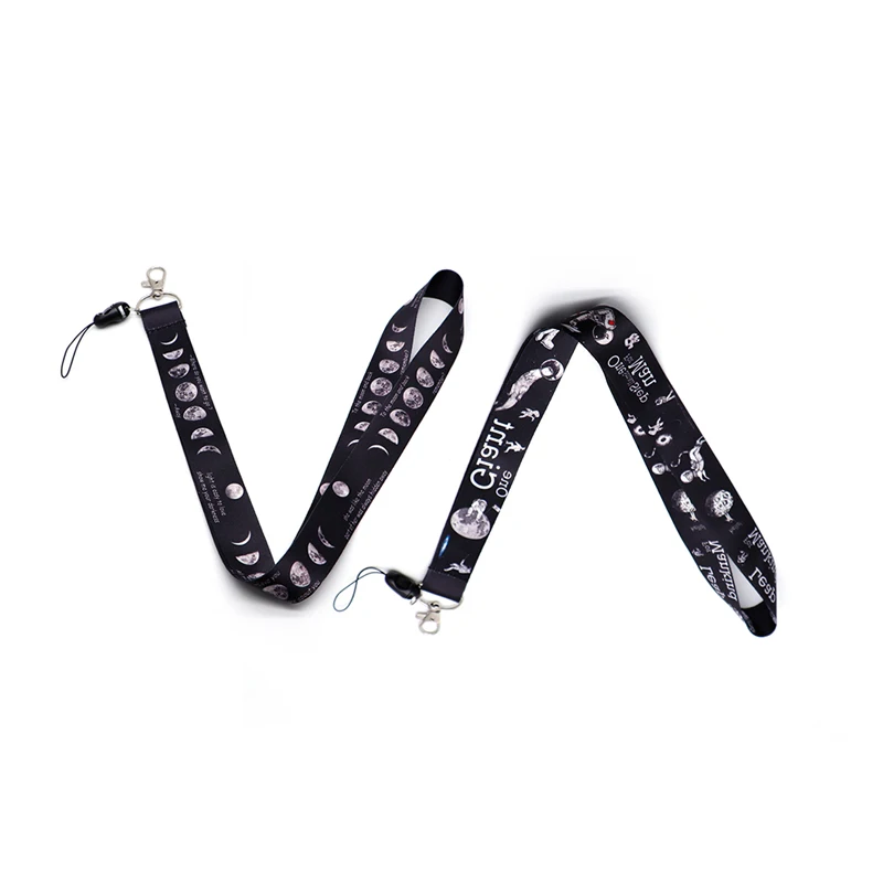 Eclipse Moon Phase Lanyard ID Holder космическая подвеска в виде космонавта и планеты НЛО Lanyards держатель значка для мобильного телефона висячий канат Lariat брелок S26