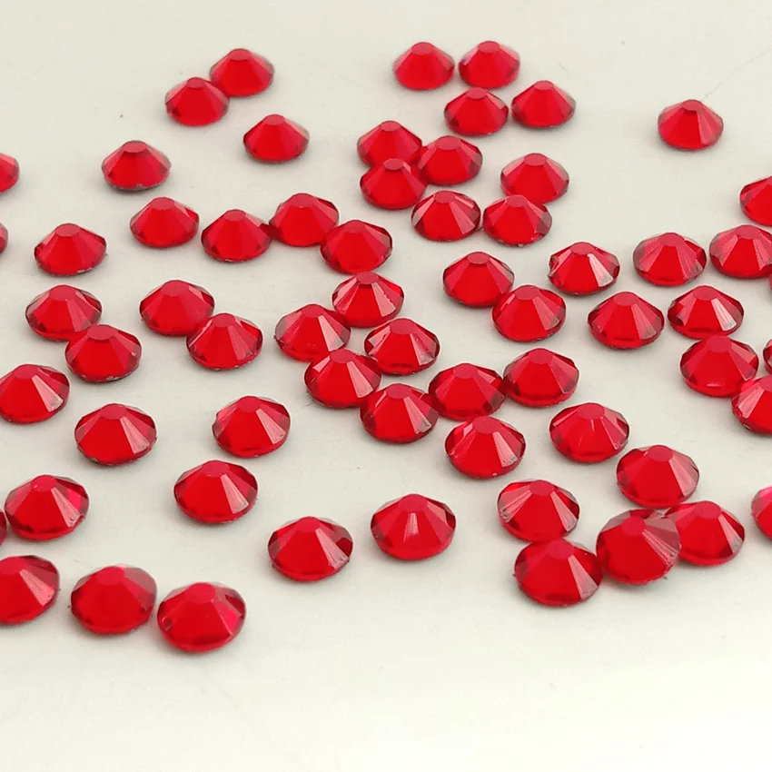 SS3 SS10 1440 шт./упак. Red AB Nail Art Стразы s Non Hotfix плоские прозрачные стразы для украшения
