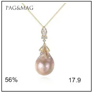 PAG& MAG горячая Распродажа, очаровательное 925 пробы Серебряное геометрическое CZ проложенное пресноводным жемчугом серьги-капли для женщин Классические Вечерние
