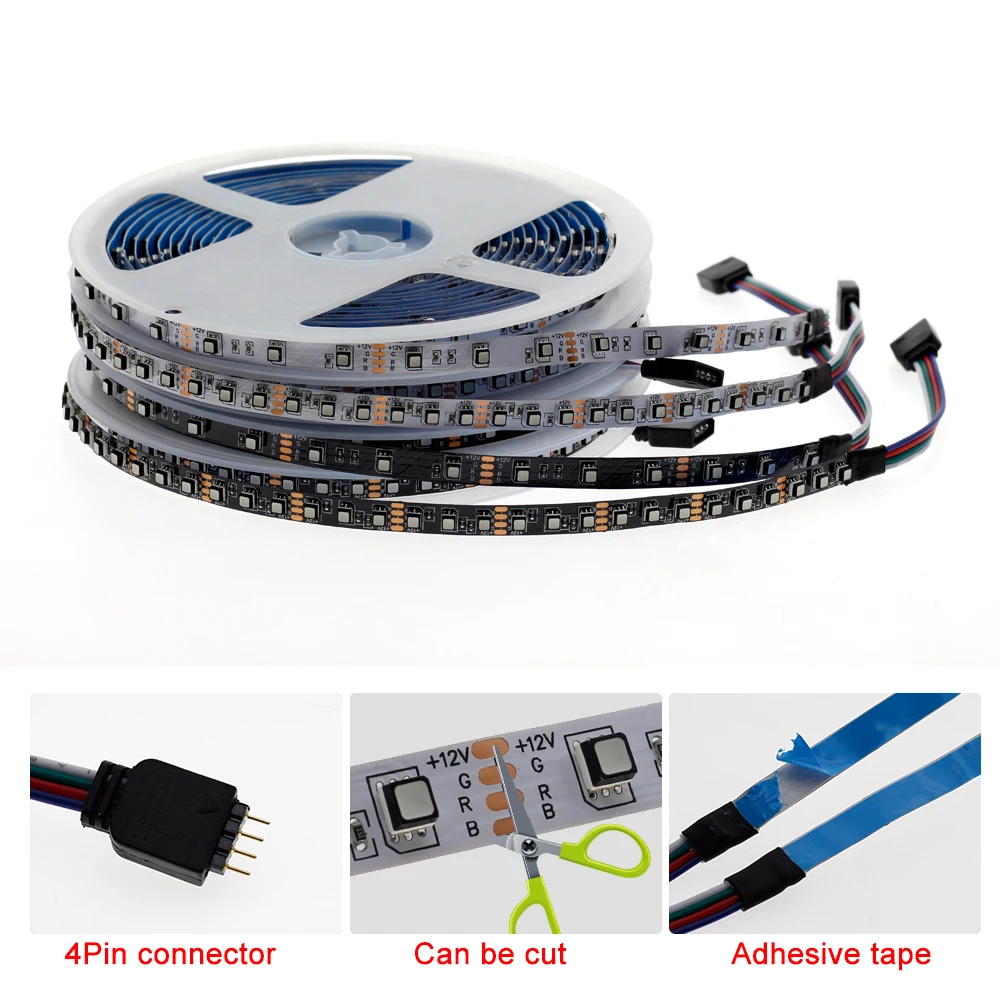 Новое поступление RGB светодиодная лента SMD 3535 RGB сменный светодиодный светильник 12 В постоянного тока гибкая светодиодная лента лампа домашний декоративный светильник 5 м/рулон