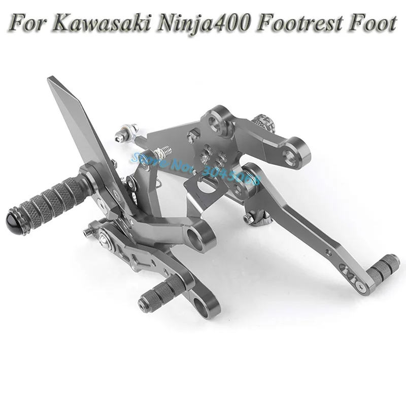 CNC для Kawasaki Ninja400 Ninja 400 аксессуары для мотоциклов CNC Алюминиевые Регулируемые задние наборы Rearset подножка колышки для ножных опор 18
