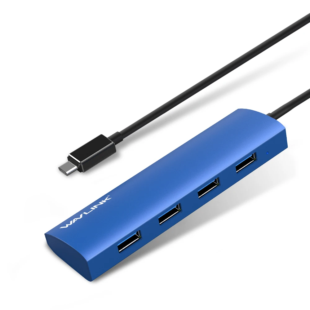 Wavlink высокое Скорость USB C концентратор Алюминий 4 порта Тип 3. 0 адаптер 5 Гбит/с