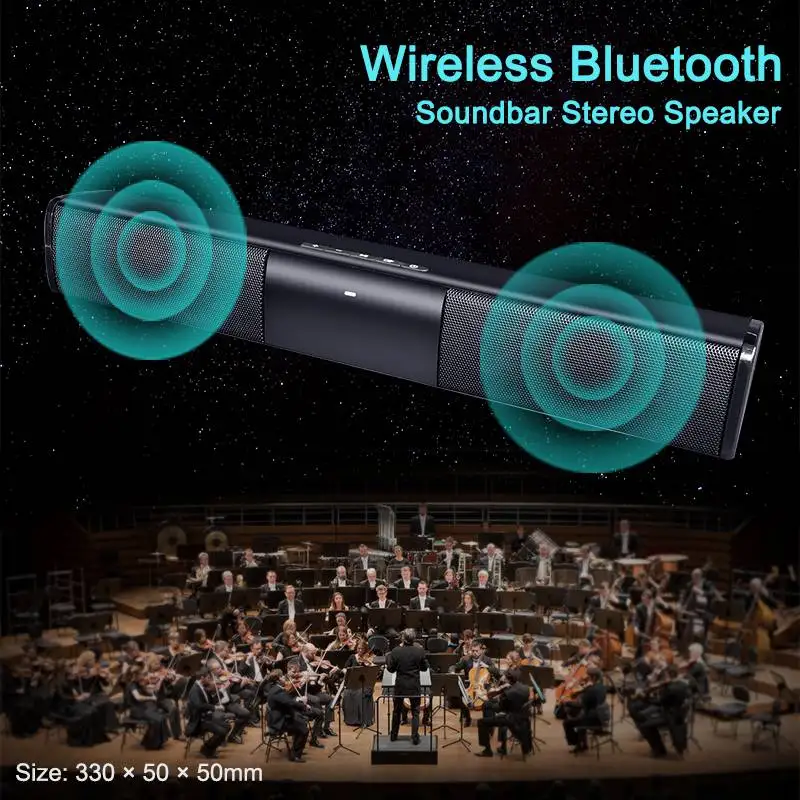 Универсальный беспроводной Саундбар Bluetooth Стерео Динамик ТВ домашний кинотеатр 3D бас стерео Саундбар сабвуфер с fm-радио BS-28A
