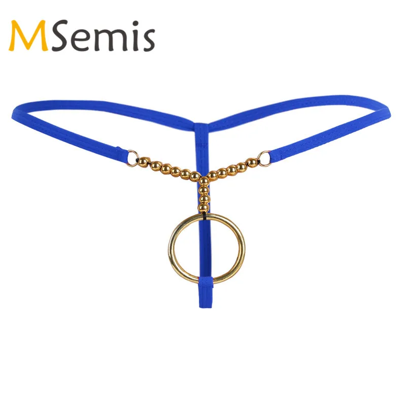 Мужские бриджи MSemis с круглыми кольцами стринги отверстием для пениса бикини в