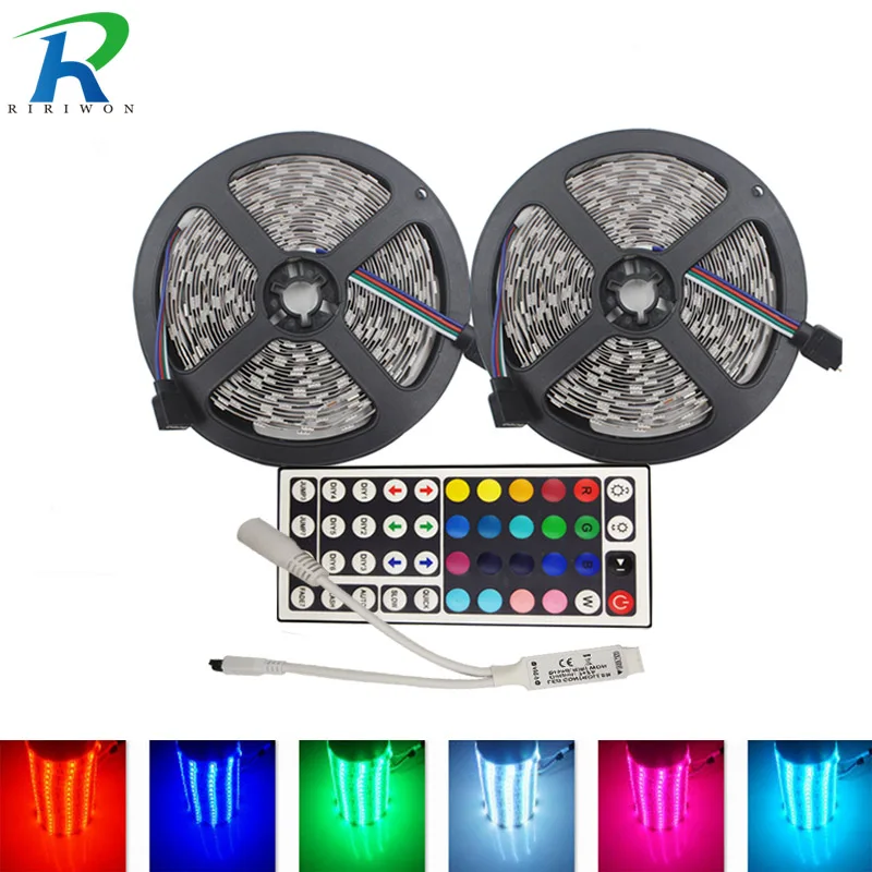 5 светодио дный м Светодиодная лента RGB 5050 SMD гибкая светодиодная не водостойкая DC