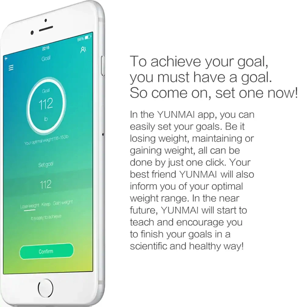 YUNMAI Premium Smart Scale Body Fat Scale монитор композиции тела с большим экраном Светодиодный с бесплатным приложением для iOS и Android