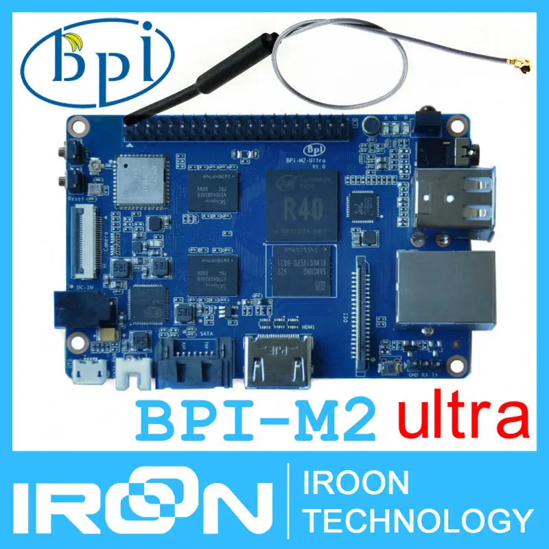 BPI-M2U банан Pi M2U BPI-M2 ультра R40 Quad-Core 2 ГБ Оперативная память с SATA Bluetooth Wi-Fi 8 eMMC демо