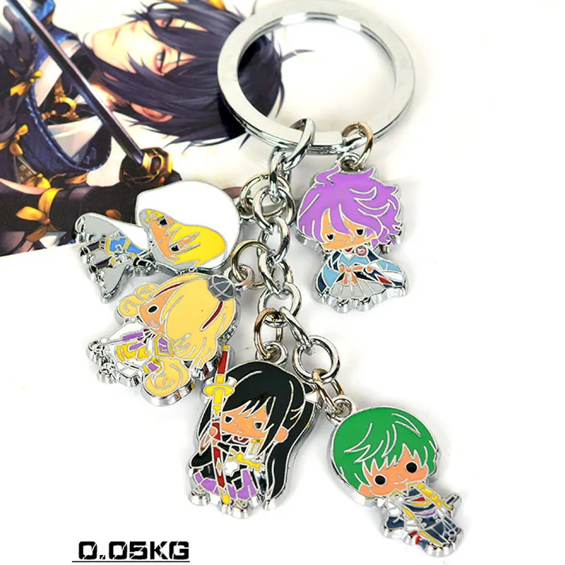Модные брелки из аниме Touken Ranbu онлайн для ключей брелок косплея шарм аксессуар