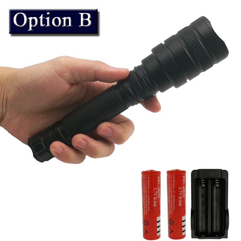 Option B Litwod Z201515 50000лм XHP70.2 Мощный тактический светодиодный фонарик, фонарь с зумом, с 2*18650 батареей, для кемпинга, 5 режимов - Испускаемый цвет: Option B