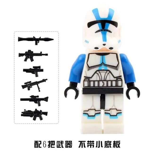 30 шт. Звездные войны Синий Клон Trooper legonging Solider собрать строительные блоки Дети
