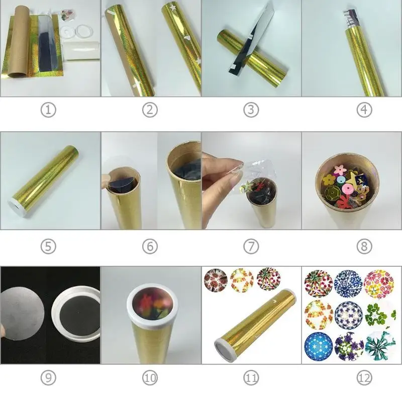 Привлекательный DIY вращающейся калейдоскоп Наборы Рюкзак Для садика Детские