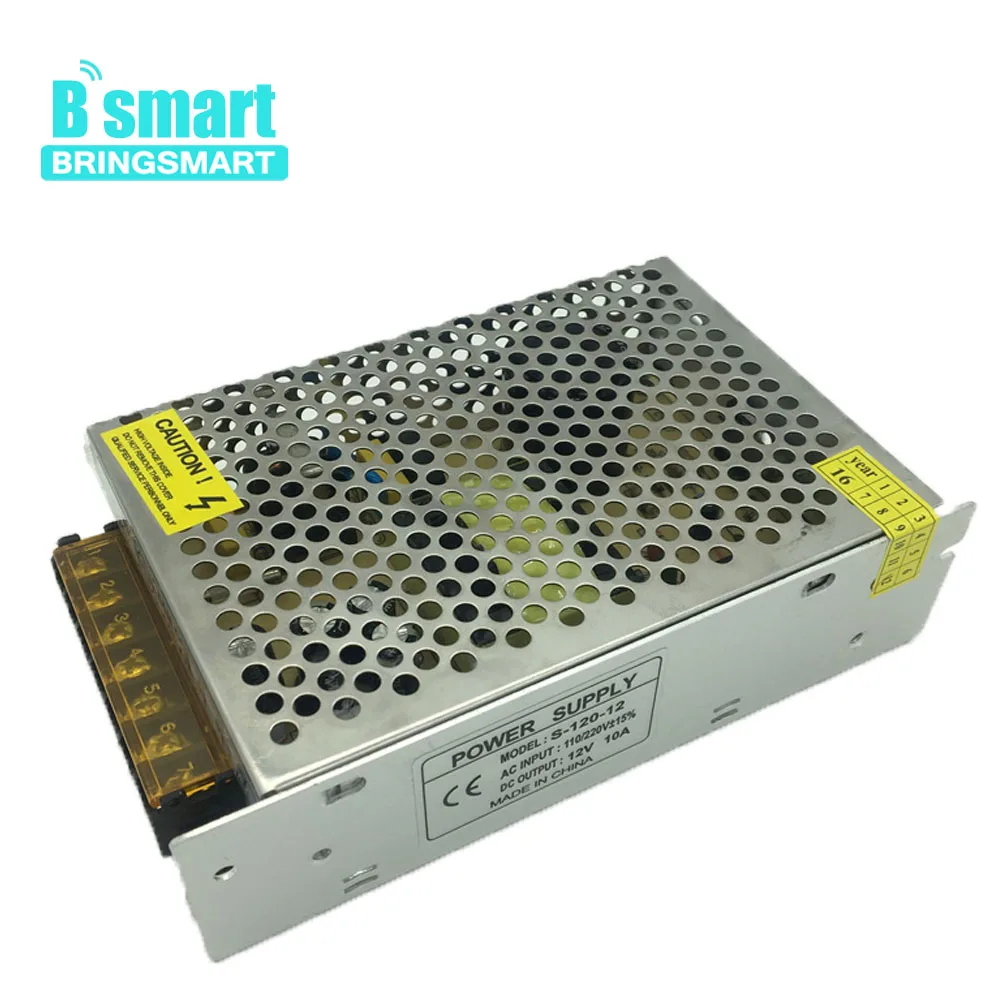 Bringsmart 12 В 10 А постоянного тока для светодиодной ленты 220 переменного в