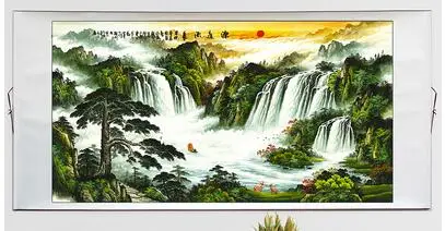 13 Китайская живопись каллиграфия и живопись/Пейзаж/гостиная живопись/удача фэн шуй видео-huixiange - Цвет: 13