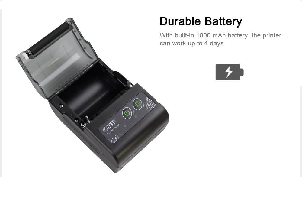 RD M58 Bluetooth беспроводной термальный принтер 58 мм ручной портативный с карманом