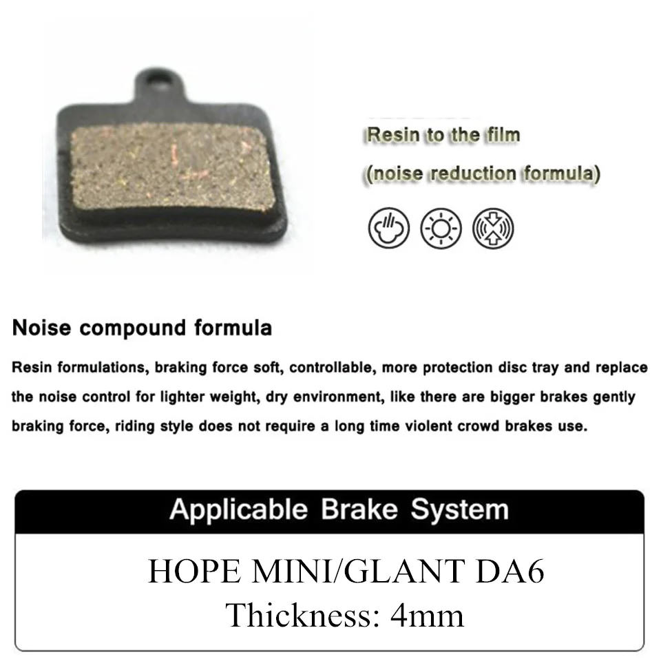 2 пары гидравлических тормозных колодок для горного велосипеда VXM Hope tech X2/Hope Mini MTB