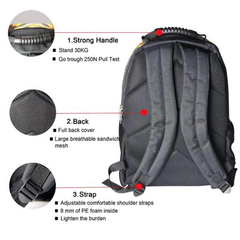 2017 Черный кот мужской рюкзак животные 3D принт школьные рюкзаки для подростков