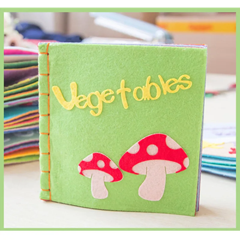 Vegetables Book Новая игольчатая войлочная книга с животными для мам, швейные Игрушки для малышей, детская книга для раннего образования, войлочные наборы, книга с картинками, моя первая книга - Цвет: Vegetables Book