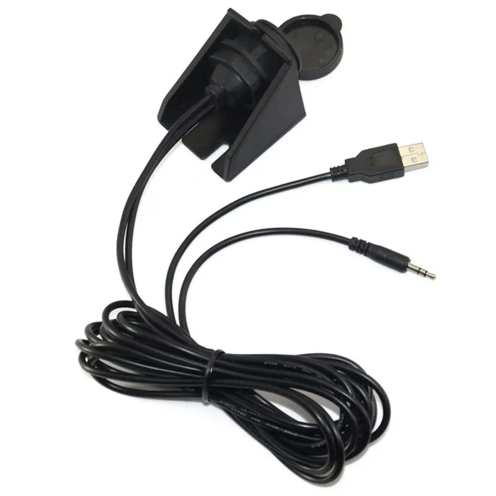 1 м DC водонепроницаемый МФ USB 2 0/AM/AF аудио разъем AUX удлинитель Панель Крепление