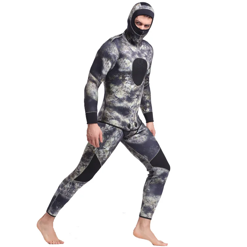 Мужской неопреновый гидрокостюм SBART большого размера для дайвинга сохраняющий